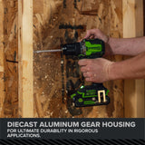 24V PowerAll Pro 530 in-lb Drill Driver and 2,200 in-lb Impact Driver Combo Kit, with (2) 2.0 Ah Batteries, 65W Charger, 3' Cable, Belt Clips, and Carrying Bag