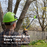 24V Brushless 8" Telescoping Pole Saw & 20" Pole Hedge Combo Kit: (1) 3.0 Ah Type-C Battery & 65W Charger with 3.3-Ft. Cable