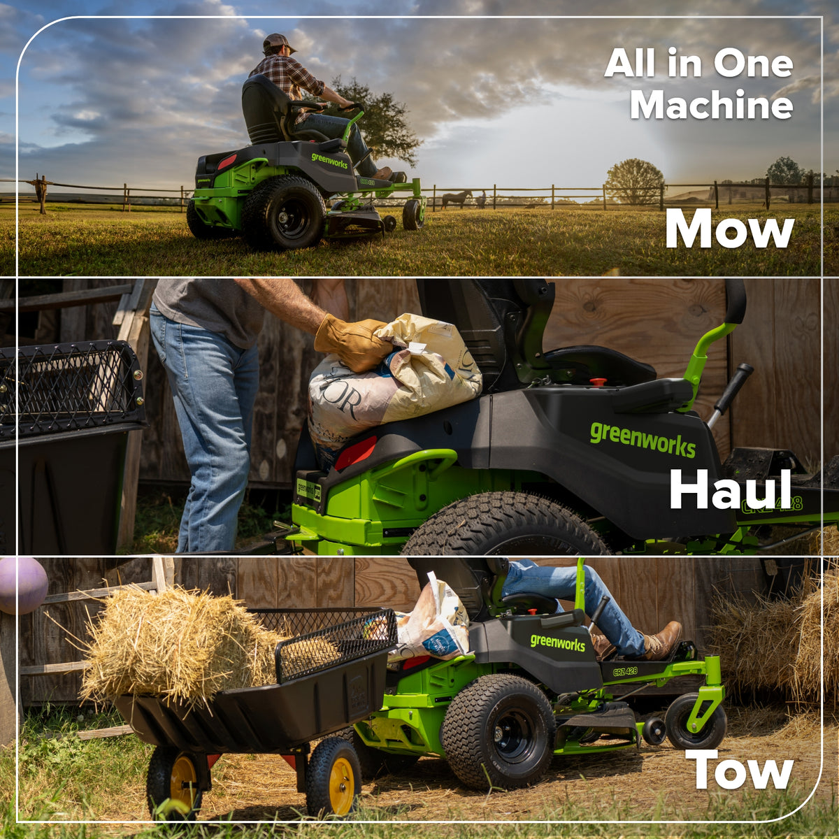 80V 42" Cordless Battery CrossoverZ Zero Turn Lawn Mower, (6) 6Ah Batteries and 600W Wall Charger, CRZ4282