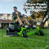 80V 42" Cordless Battery CrossoverZ Zero Turn Lawn Mower, (6) 6Ah Batteries and 600W Wall Charger, CRZ4282