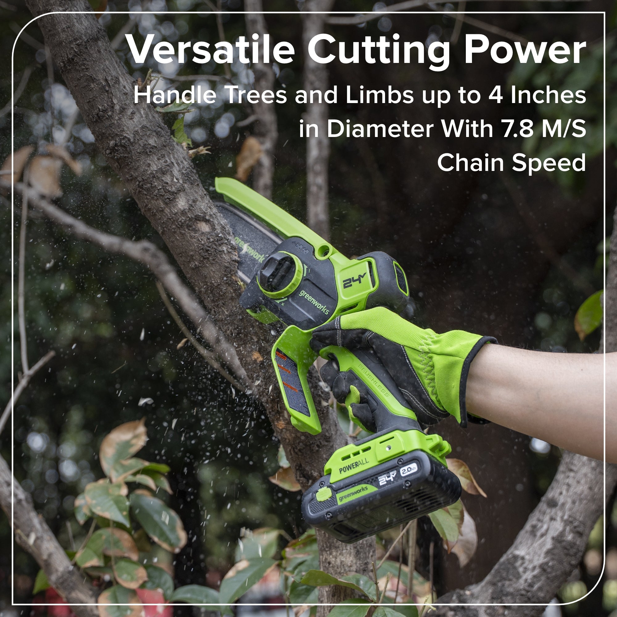 24V 4” Cordless Battery Brushless Pruner Saw (Tool Only)