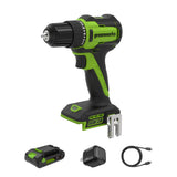 24V PowerAll 3/8" 280 in-lb Drill, with 2.0 Ah USB-C Battery, 30W USB-C Charger Block, 3' 100W USB-C Cable