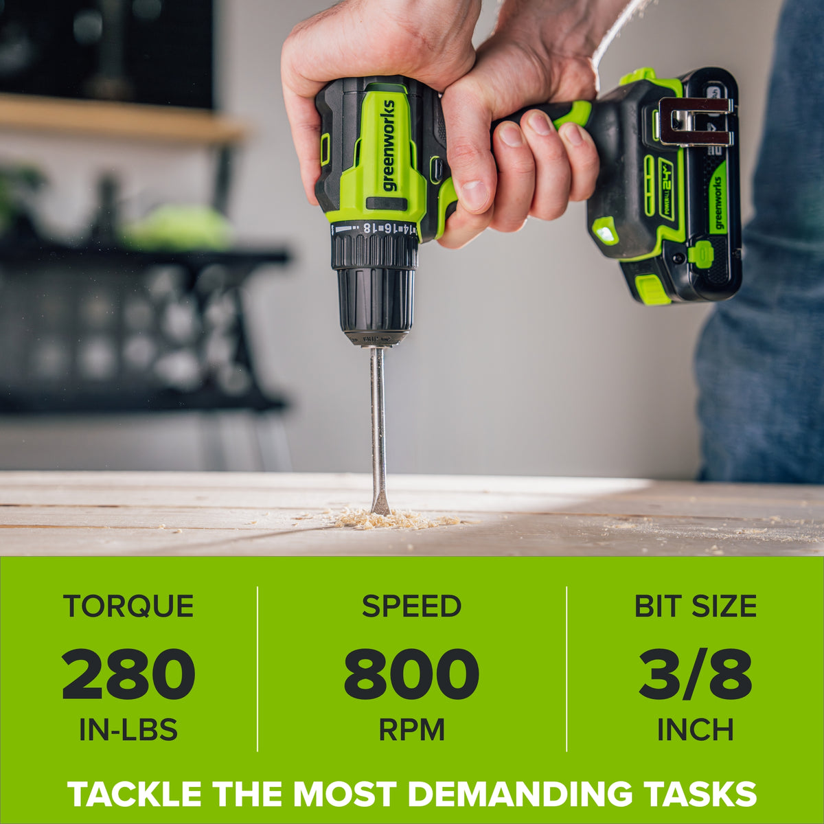 24V Cordless 280 in-lbs Drill/Driver Power Tool 3PC Combo Kit w/ 6-1/2" Circular Saw & Compact Router: (1) 2.0Ah USB-C Battery, (1) 30W USB-C Charger, (1) 3' 100W USB-C Cable