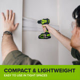 24V Cordless 280 in-lbs Drill/Driver Power Tool 3PC Combo Kit w/ 6-1/2" Circular Saw & Compact Router: (1) 2.0Ah USB-C Battery, (1) 30W USB-C Charger, (1) 3' 100W USB-C Cable
