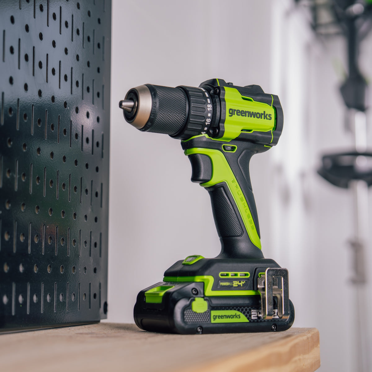 24V PowerAll 400 in-lb Drill Driver with (1) 2.0 Ah USB-C Battery, 30W USB-C Charger Block, 3' 100W USB-C Cable, Belt Clip, and Bit