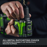 24V PowerAll Pro 1/2" 530 in-lb Drill Driver, with 2.0 Ah USB-C Battery, 30W USB-C Charger Block, 3' 100W USB-C Cable