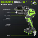 24V Cordless Battery 1/2" 800 in/lbs Drill Driver: 4.0 Ah USB-C Battery and 65W USB-C Fast Charger