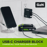 24V PowerAll 3/8" Drill and Impact Driver Combo Kit with (2) 2.0 Ah USB-C Batteries, 30W USB-C Charger Block, and 3' 100W USB-C Cable