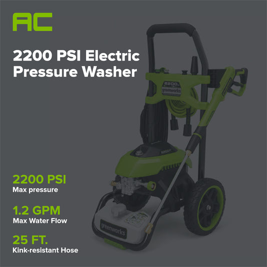 2200-PSI 14 Amp 1.2 GPM Electric Pressure Washer
