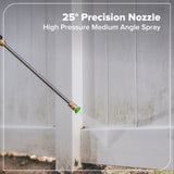2200-PSI 1.2 GPM Four-Weel Electric Pressure Washer with 5 Nozzles & Detergent Tank