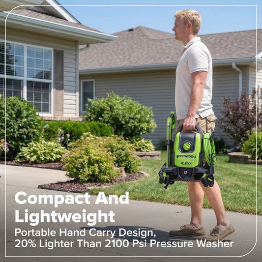 2400-PSI Brushless 1.2 GPM Four-Weel Electric Pressure Washer