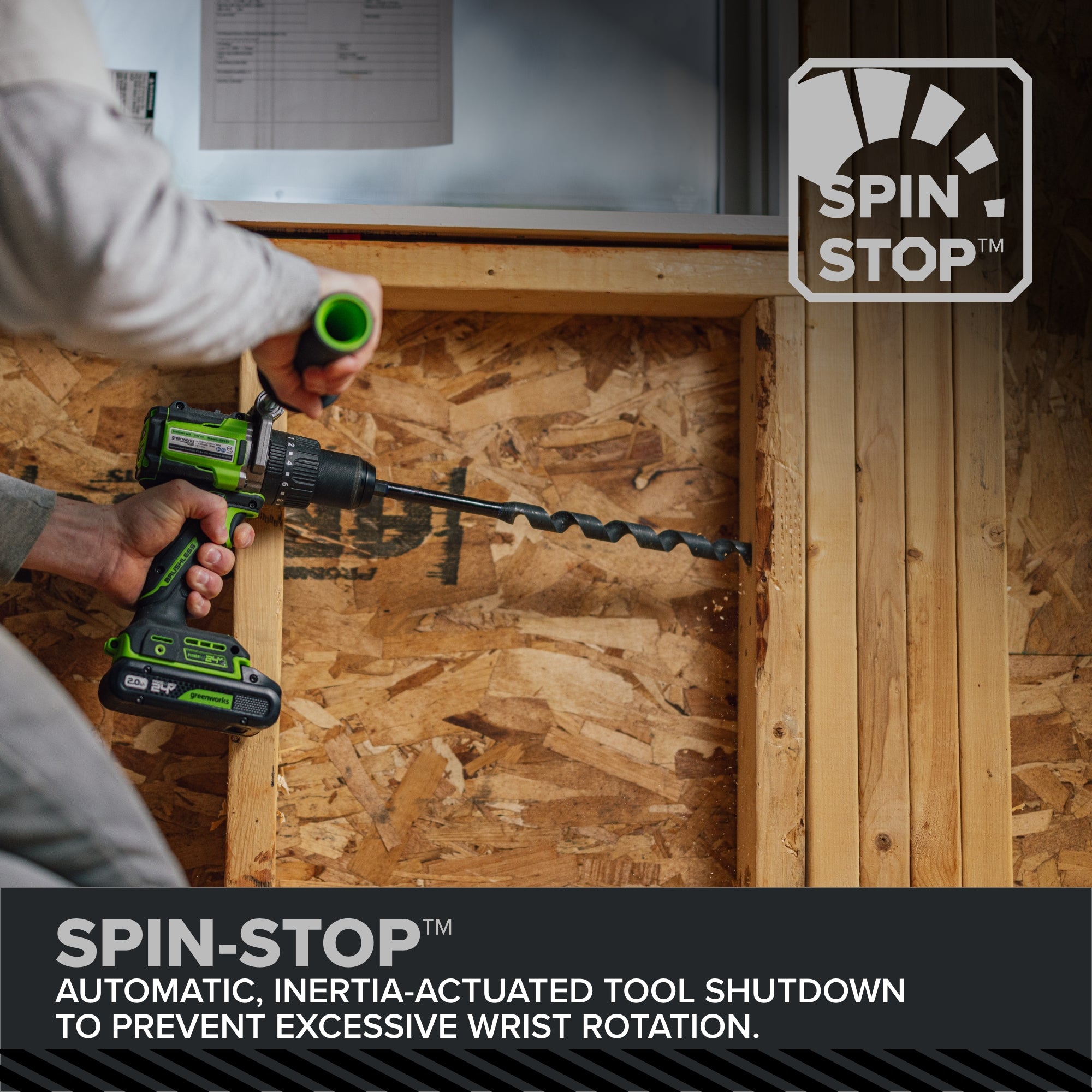 24V PowerAll Pro 1,350 in-lb 1/2" Hammer Drill, with 2.0 Ah USB-C Battery, 65W Charger, Belt Clip, and Auxiliary Handle