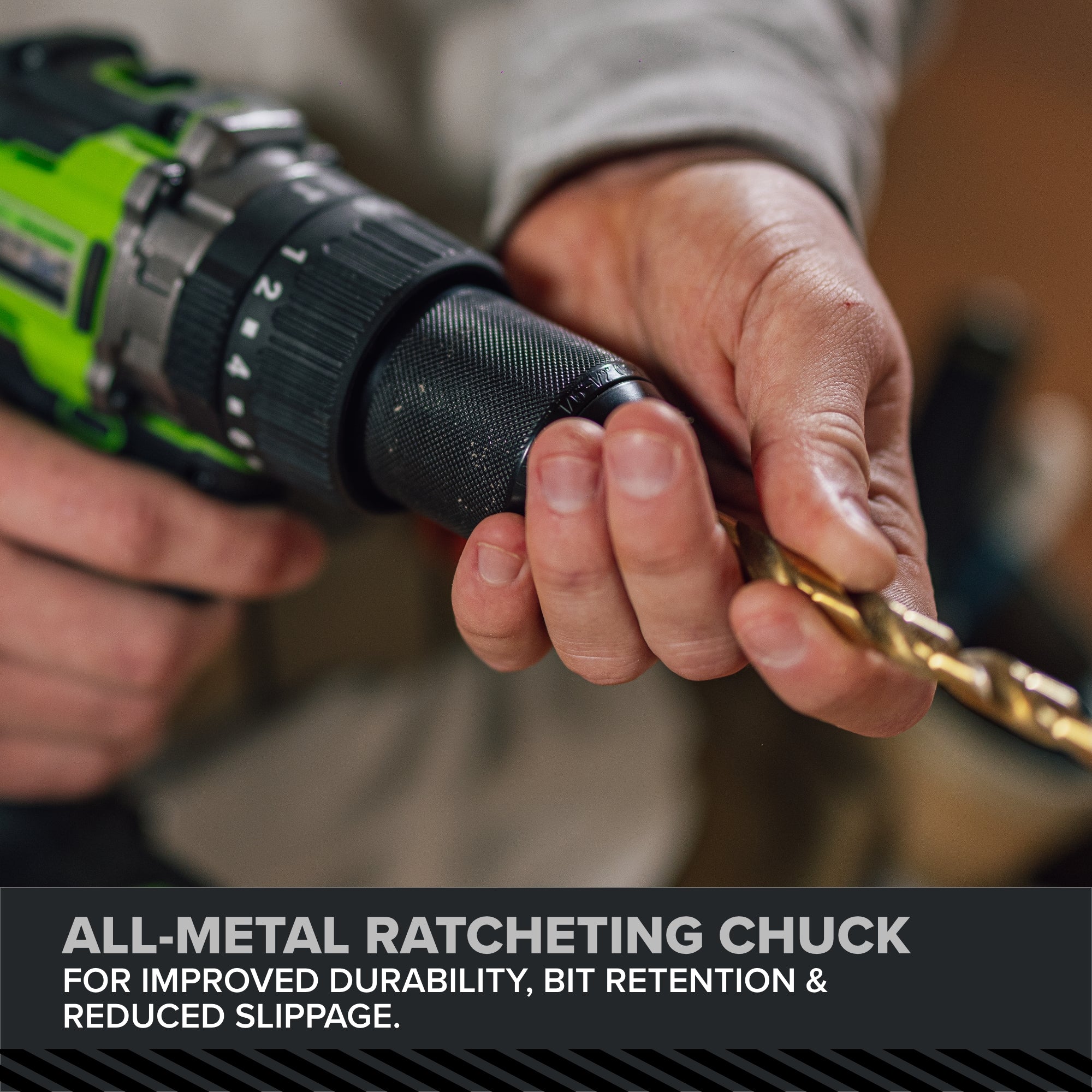 24V PowerAll Pro 1,350 in-lb 1/2" Hammer Drill, with 2.0 Ah USB-C Battery, 65W Charger, Belt Clip, and Auxiliary Handle