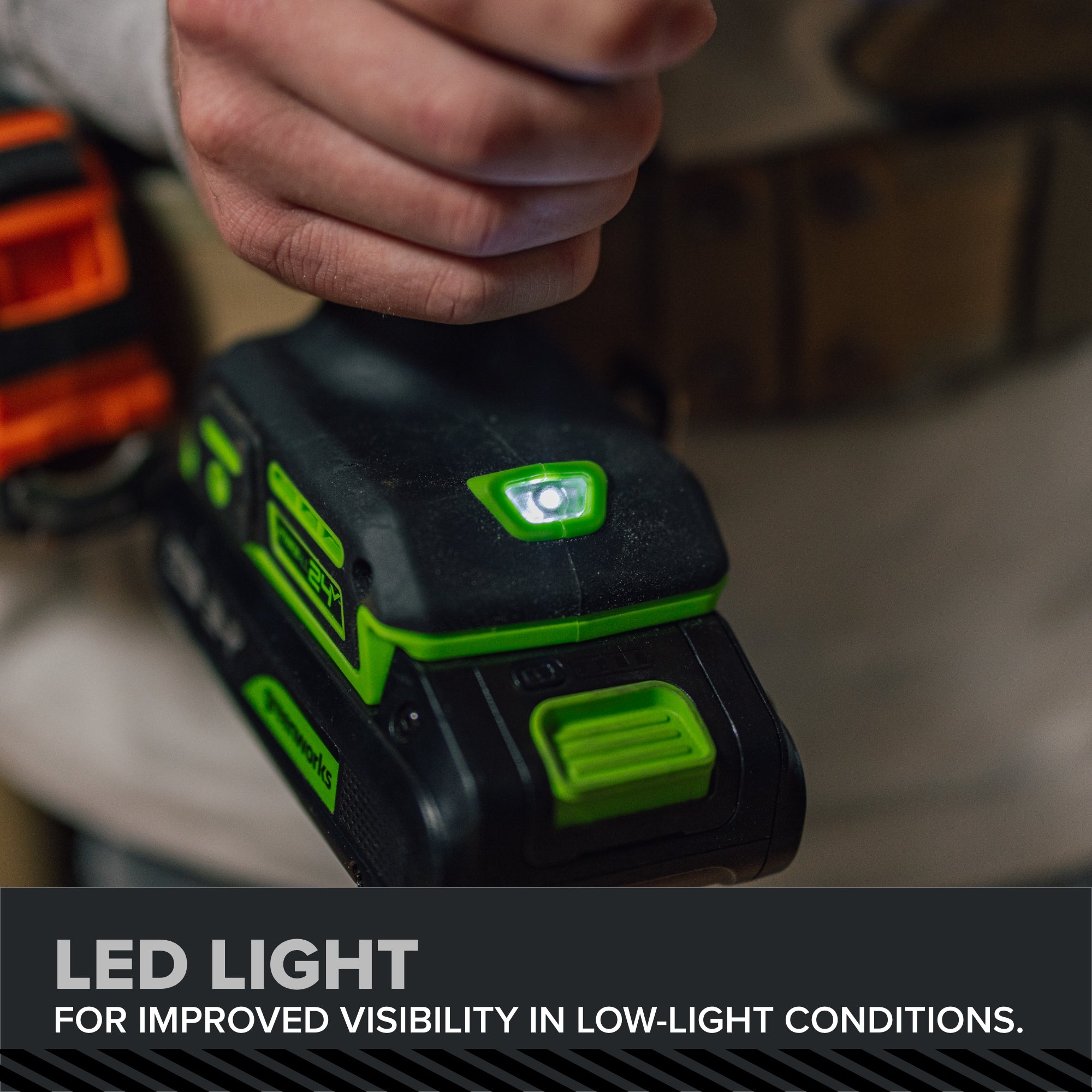 24V PowerAll Pro 850 in-lb 1/2" Hammer Drill, with 2.0 Ah USB-C Battery, 30W Charger, Belt Clip, and Auxiliary Handle