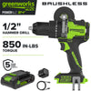 24V PowerAll Pro 850 in-lb 1/2" Hammer Drill, with 2.0 Ah USB-C Battery, 30W Charger, Belt Clip, and Auxiliary Handle