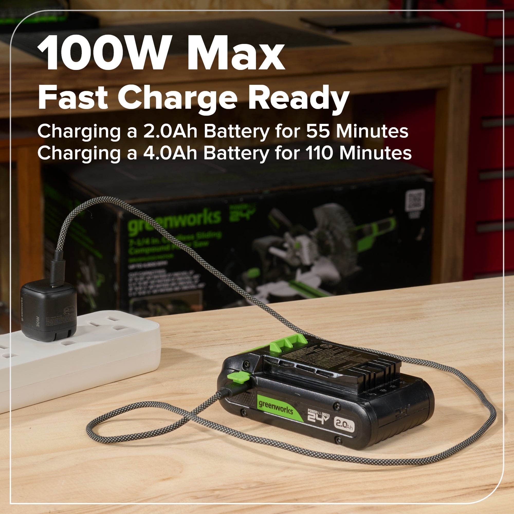 24V 1/4" 1950 in/lbs Brushless Impact Driver Premium Kit: (1) 2.0 Ah Battery, (1) 30W Charger & Cable and 23-piece Accessory Sets