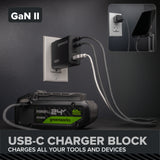 24V PowerAll Pro 2,200 In-Lb Impact Driver, with 2.0 Ah USB-C Battery, 65W USB-C Charger Block, 3' 100W USB-C Cable, Belt Clip