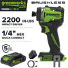 24V PowerAll Pro 2,200 In-Lb Impact Driver, with 2.0 Ah USB-C Battery, 65W USB-C Charger Block, 3' 100W USB-C Cable, Belt Clip