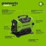 24V PowerAll Dual-Power Inflator/Deflator, with Pinch Valve Adaptor, Sports Ball Needle, Brass Presta Valve Adaptor, and Narrow Pinch Valve Nozzle
