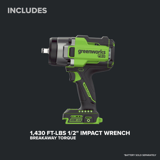 24V PowerAll Pro 1,430 ft-lb Breakaway Torque 1/2