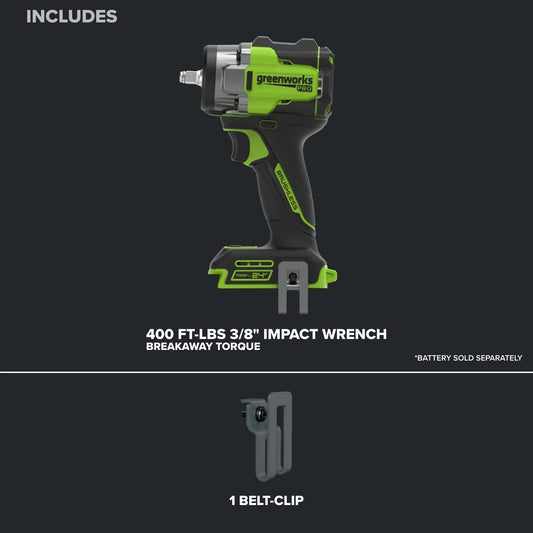 24V PowerAll Pro 400 ft-lb Breakaway Torque 3/8