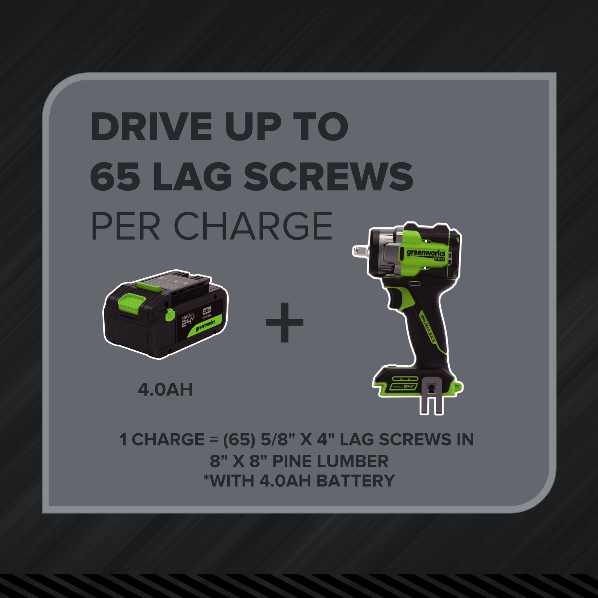 24V PowerAll Pro 400 ft-lb Breakaway Torque 3/8" Impact Wrench, Tool Only