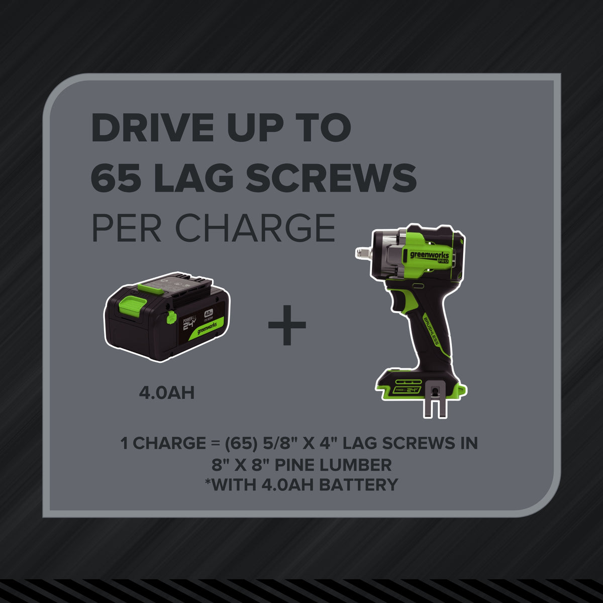 24V PowerAll Pro 400 ft-lb Breakaway Torque 3/8" Impact Wrench, Tool Only