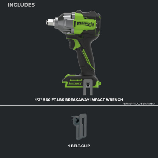 24V PowerAll Pro 560 ft-lb Breakaway Torque 1/2