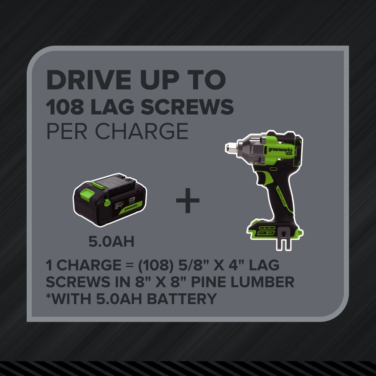 24V PowerAll Pro 560 ft-lb Breakaway Torque 1/2" Impact Wrench, Tool Only