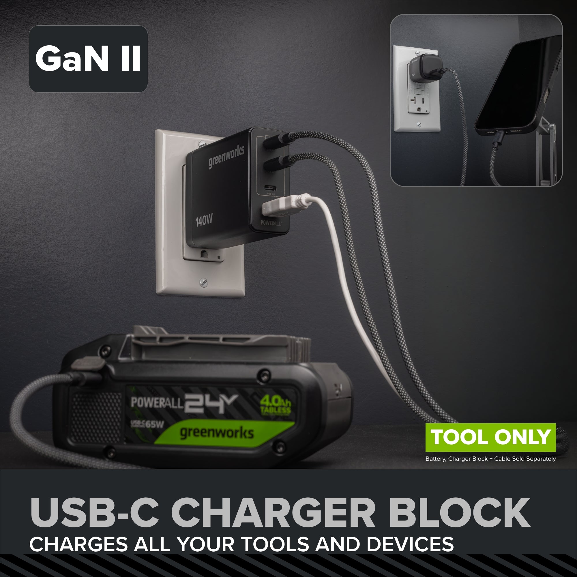 24V PowerAll Pro Jigsaw with Dust Port Adapter, Blade, and VAC Shroud