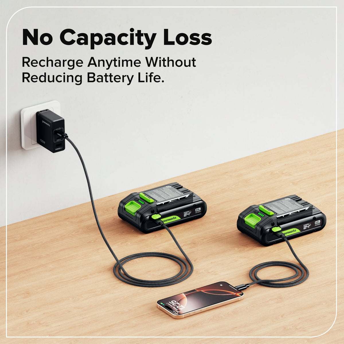 24V 2.0 Ah Battery with Bi-Directional USB-C Port