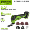 24V PowerAll 3.2° Oscillating Multi-Tool Kit with 3 Blades & 10-Piece Sanding Set