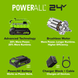 24V PowerAll 3.2° Oscillating Multi-Tool Kit with 3 Blades & 10-Piece Sanding Set