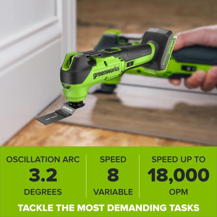 24V Cordless 280 in-lbs Drill/Driver Power Tool 3PC Combo Kit w/ 6-1/2" Circular Saw & Oscillating Multi-Tool: (1) 2.0Ah USB-C Battery, (1) 30W USB-C Charger, (1) 3' 100W USB-C Cable
