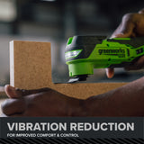 24V PowerAll Pro 4.2° Oscillating Multi-Tool Kit with with Depth Stop, Dust Extractor & Sanding Accessories