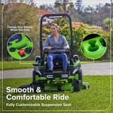 80V 54" MaximusZ Zero Turn Riding Mower: (2) 16.0 Ah and (4) 6.0 Ah Batteries and 1.5kW Charger, MZ5481