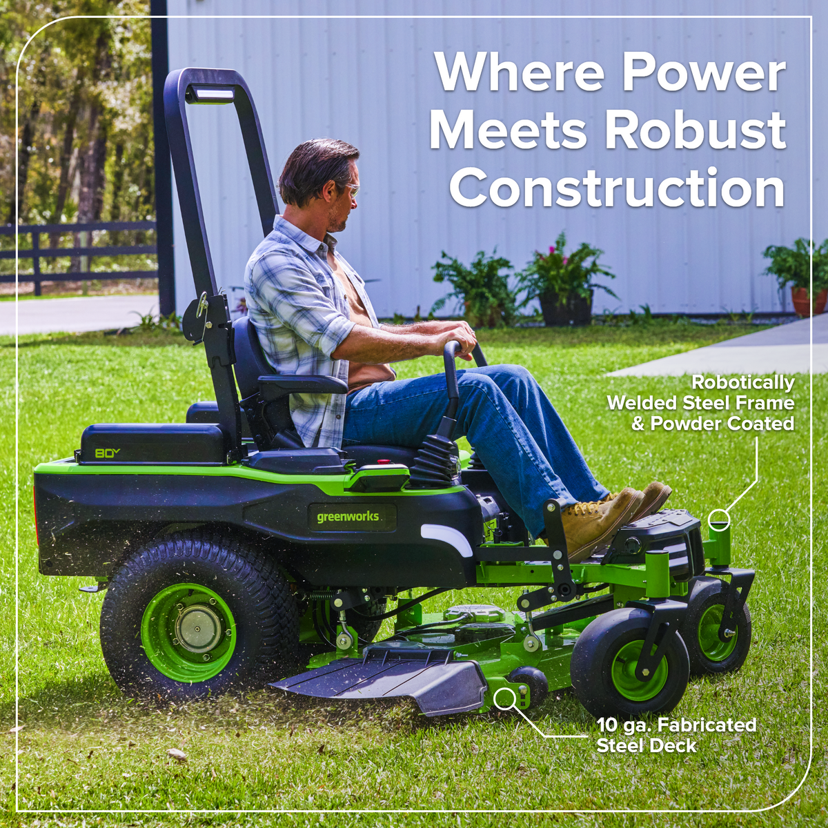 80V 54" MaximusZ Zero Turn Riding Mower: (2) 16.0 Ah and (4) 6.0 Ah Batteries and 1.5kW Charger, MZ5481