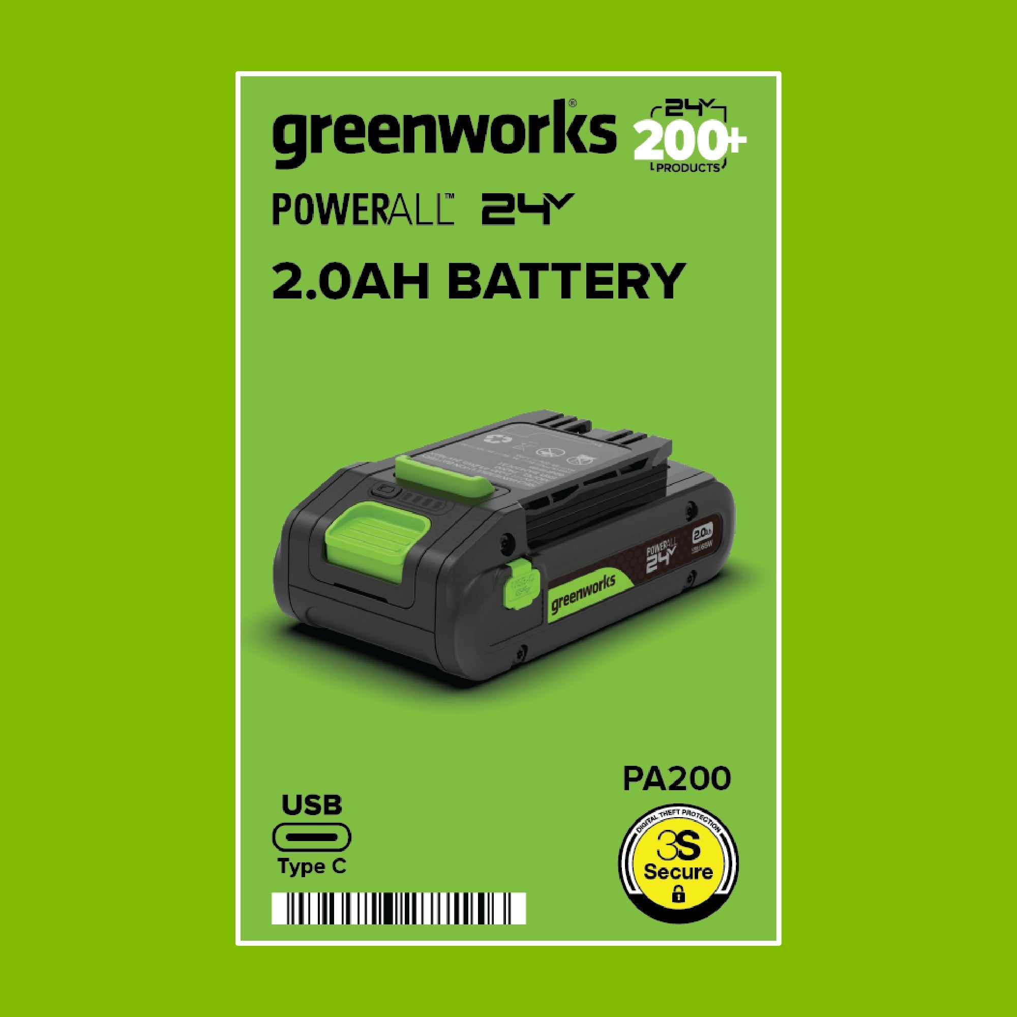 24V PowerAll Battery 2-Pack, with (2) 2.0 Ah Batteries