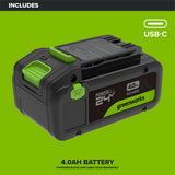 24V PowerAll High Power 4.0 Ah Battery with Bi-Directional 65W USB-C Charging Port