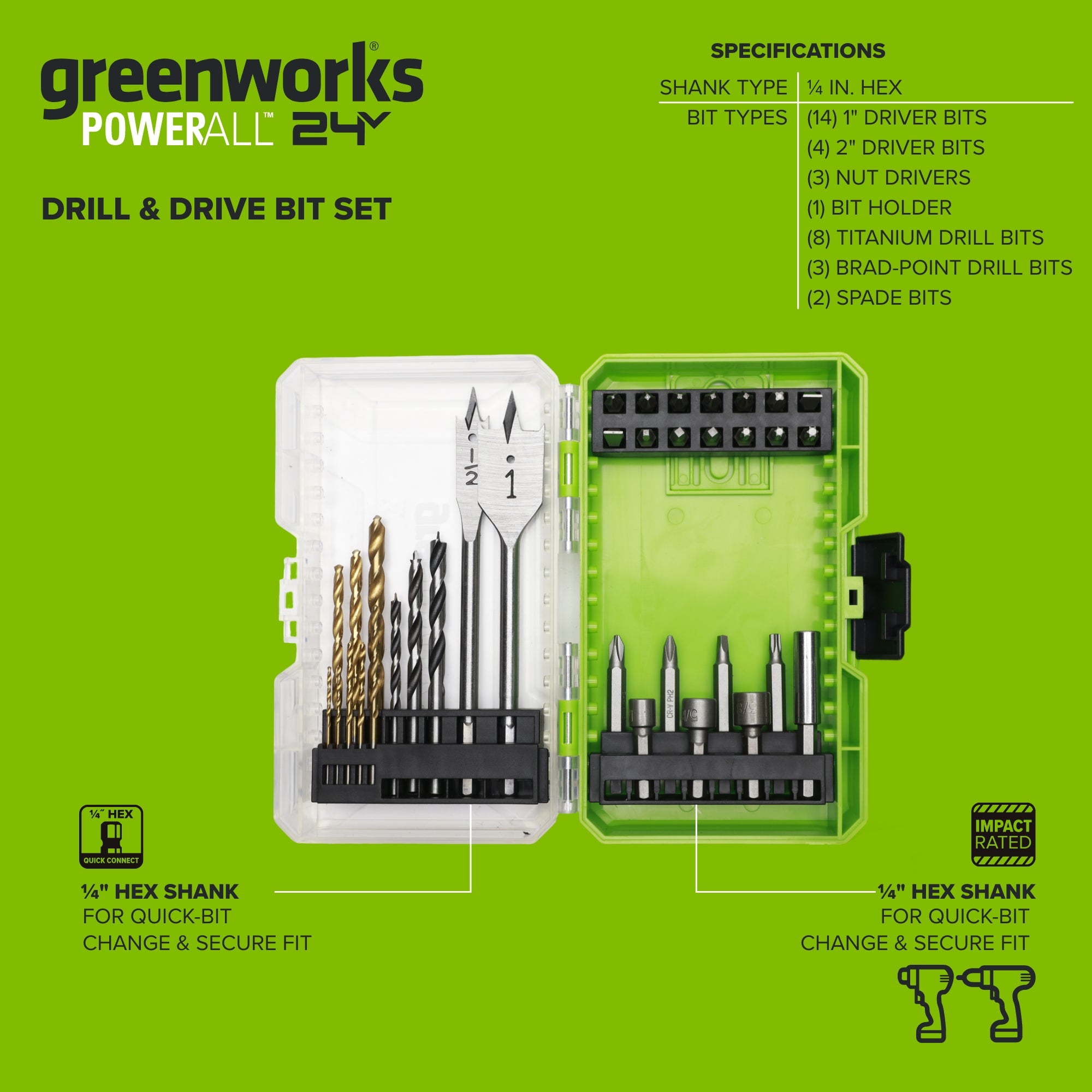35-PC Drill Bit & Impact Bit Kit