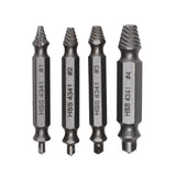 4-Piece Screw Extractor Set, #1-#4 Sizes, for Use with Impact and Drill Drivers