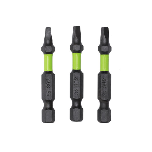 Pro 3-PC  S2 2” Impact Rated Bits - Square (#2)