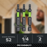 Pro 3-PC S2 2” Impact Rated Bits
