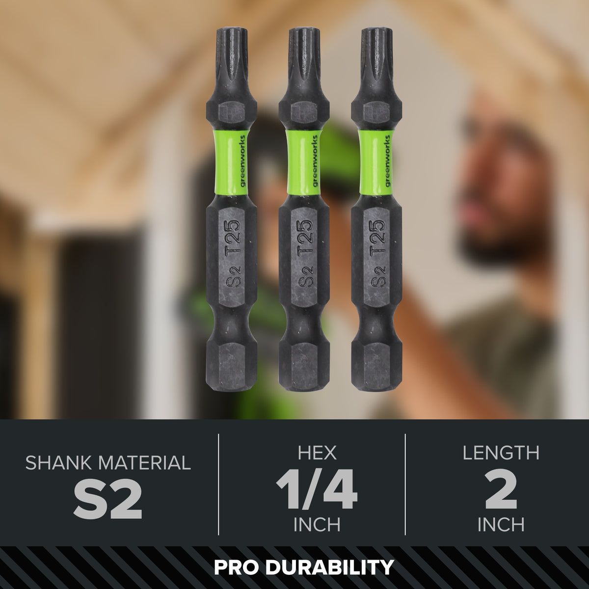 Pro  3-PC S2 2” Impact Rated Bits