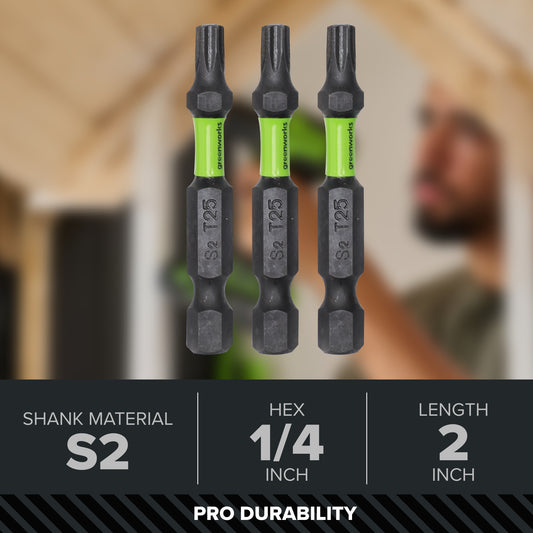 Pro  3-PC S2 2” Impact Rated Bits