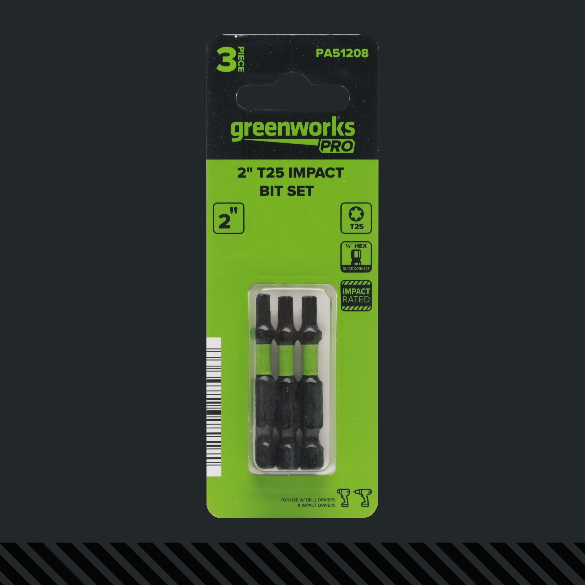 Pro  3-PC S2 2” Impact Rated Bits