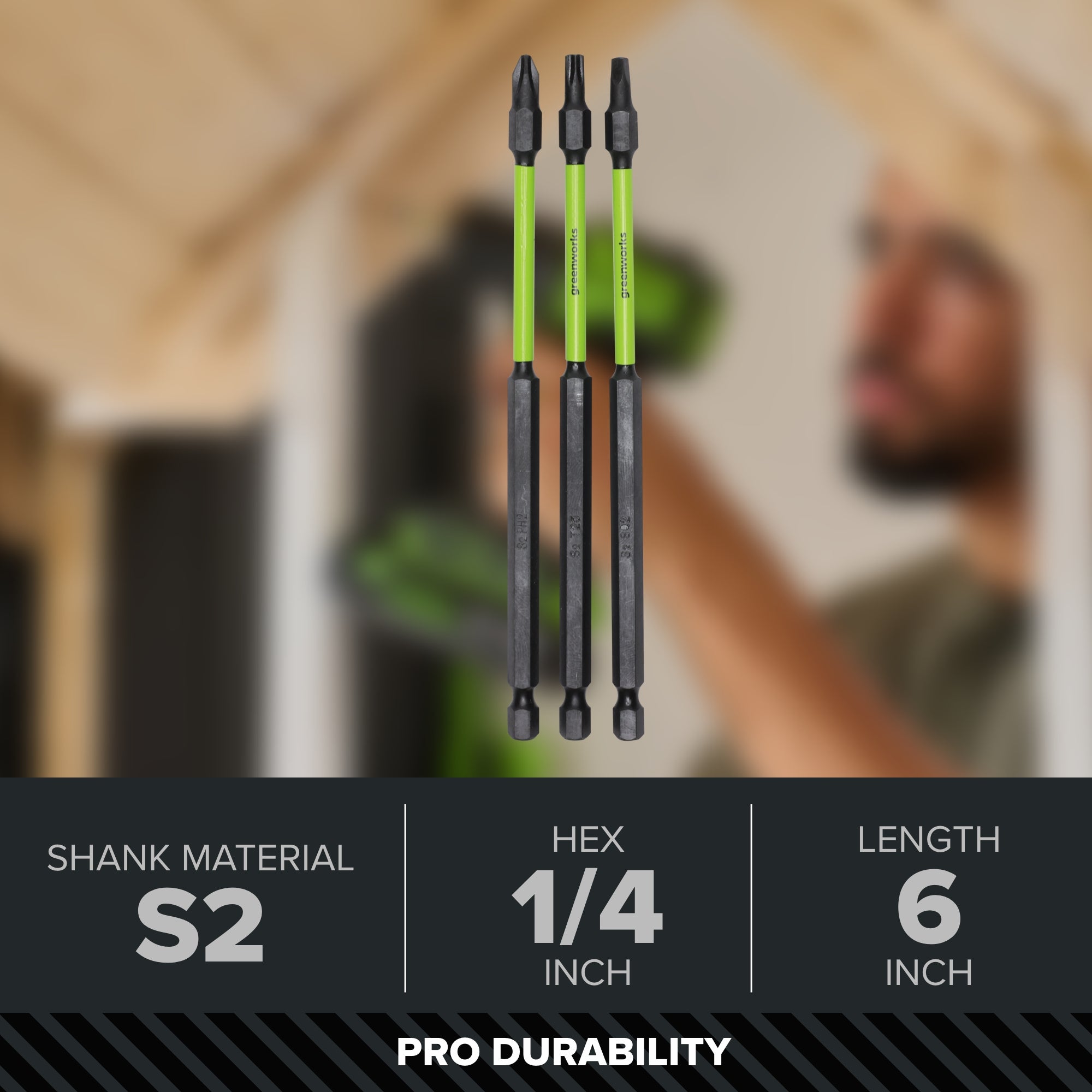 Pro 3-PC 6" Impact Rated Bit Set