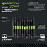 Pro 10-PC Dual Sided Impact Bit Set