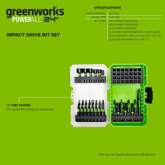 50-PC Impact Bit Set