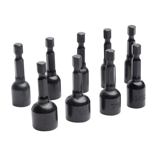 9-PC 1-3/4 in. Impact-Rated Magnetic SAE Nut Setters